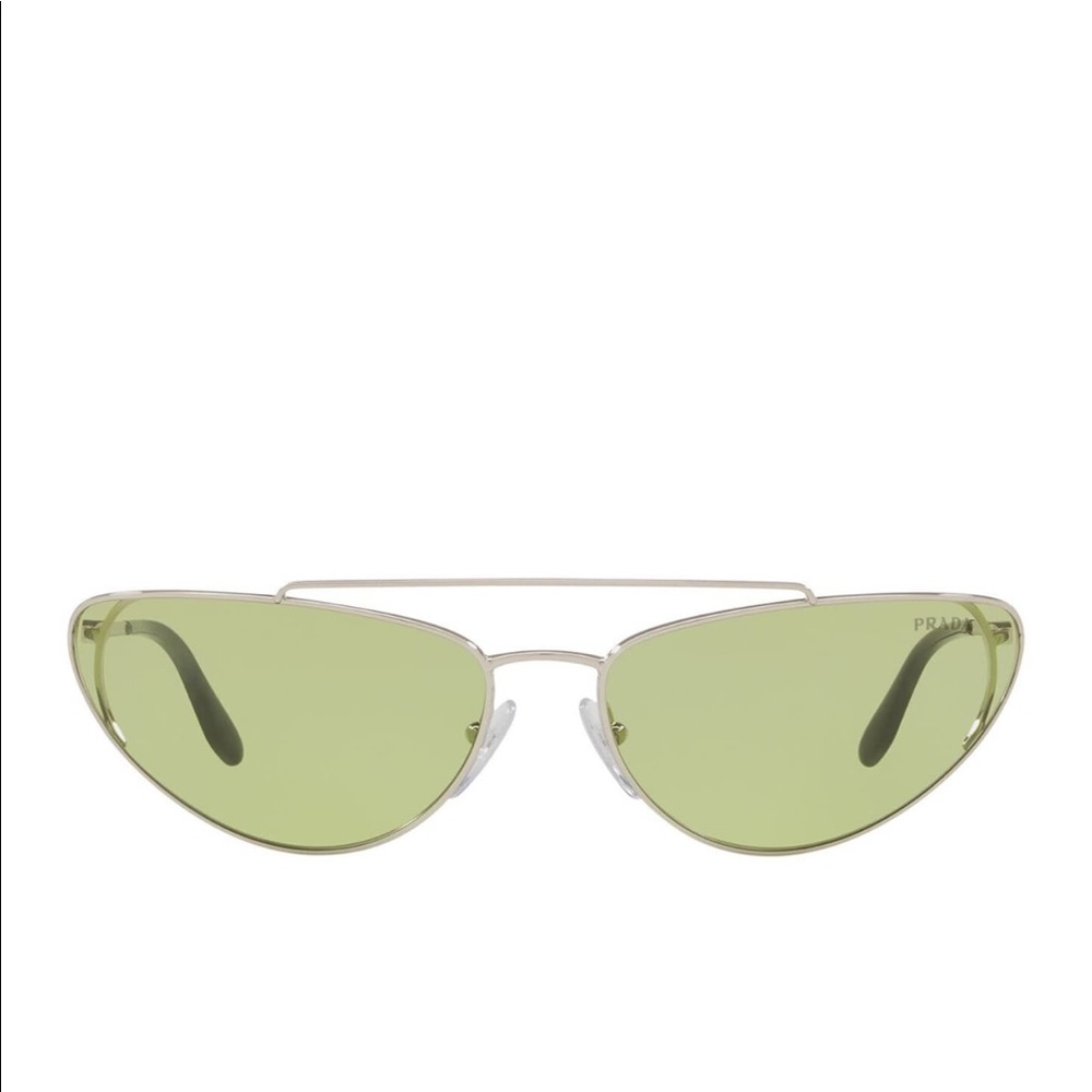 Prada 66mm cat eye sunglasses NWT Light Green - Picture 3 of 6